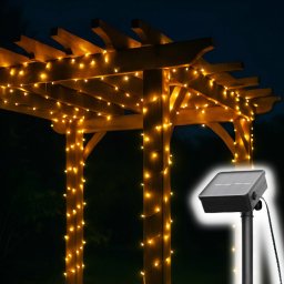 Solarni LED niz 7m, 100 toplo belih dioda