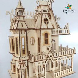 Woodcraft 3d drvena puzzla - vila fantazija sa nameštajem ( 9101)