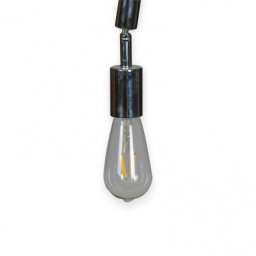 RUSTIK 65 VISILICA 1*E27 crna/hrom