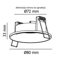 ROZETNA JM-050 1*GU10 CRNA