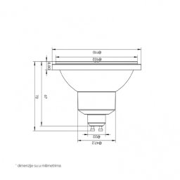 DAWN LED SIJALICA AR111 GU10 DIM. 11W 2700K 950lm 24°