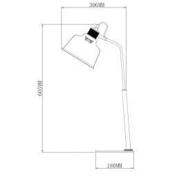 LUNA 219 STONA LAMPA 1*E27 CRNA/BAKAR