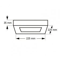 LED PANEL N/Z KNS5-18W 6500K CRNI