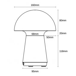 VESTA 652 STONA LAMPA 3W 3000K PUNJIVA KREM