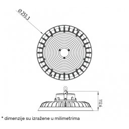 DAWN LED REFLEKTOR HBB-150W 4000K 90° IP65
