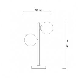 TALIA 26 STONA LAMPA 2*G9 CRNA/BAKAR