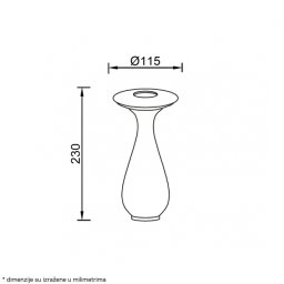 STONA LAMPA PUNJIVA T88091 2.5W 2700K IP54 CRVENA