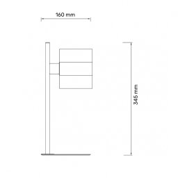 TALIA 56 STONA LAMPA 1*E14 CRNA/HROM