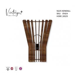 VINTAGE KENDALL N225 ZIDNA LAMPA 1*E27 (O 325 mm, h-300 mm) - SKU01424