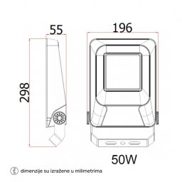 LED REFLEKTOR FL50W-08 4000K IP65