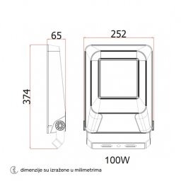 LED REFLEKTOR FL100W-08 4000K IP65