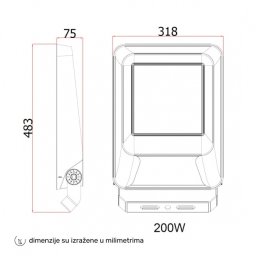 LED REFLEKTOR FL200W-08 4000K IP65