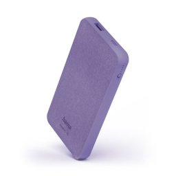 Hama "fabric 10" power bank, 10000 mah, lila usb-a + usb-c ( 201659 )