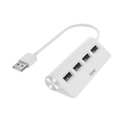 Hama usb 2.0 hub 1:4, 480 mbit/s, beli ( 200120 )