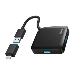 Hama usb 3.2 hub 1:4, 5gbit/s + usb-c adapter ( 200116 )