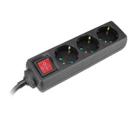 Commel produzni kabl 3 uticnice sklopka 16a 3500w crna 3m h05vv-f 3g1,5 ( c232-325 )