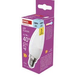 Emos zq3e24 Led sijalica classic candle 4,2w(40w) 470lm e14 cw ( 3611 )