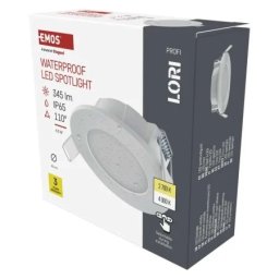 Emos zv1163 led panel Led panel lori ugradni okrugli beli 4,5w 345lm ip65 8,5x2,9cm cct ( 3639 )