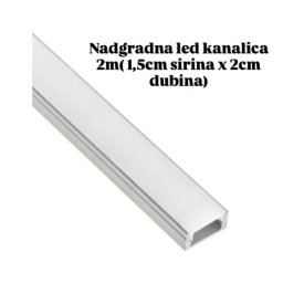Aluminijumska nadgradna kanalica sa difuzorom 2m ( 6454-1 )