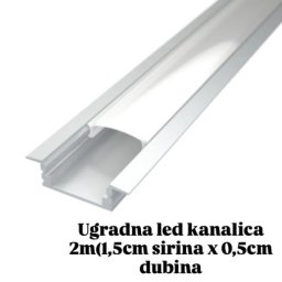 Aluminijumska ugradna kanalica sa difuzorom 2m ( 6454 )