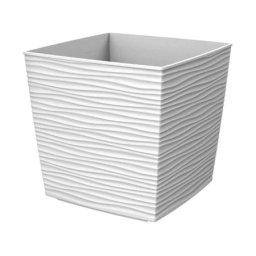 Gardino-saksija finesa kvadrat 25x25x23h bela ( 34479 )