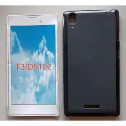 TPU maska Pudding za Sony Xperia T3 2014 (5.3") crna ili bela