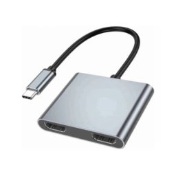 Fast asia Adapter-konvertor TIP C na 2xHDMI 4K+USB 3.0+TIP C