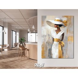 Moderne slike na platnu Dama u belom ms250