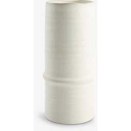 Vaza dekorativna fi 12xV25cm bela
