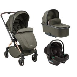 Kikka Boo Kolica Lanah 3in1 premium set sa autosedištem I-Xtend I-size i tvrdom korpom Army Green ( KKB21148 XTSET )
