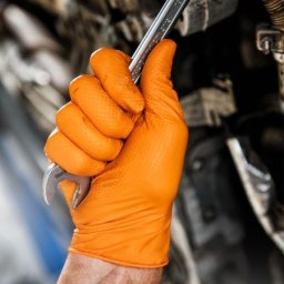 Mercator medical jednokratne rukavice gogrip pro narandžaste bez pudera veličina l ( rp3006100l )