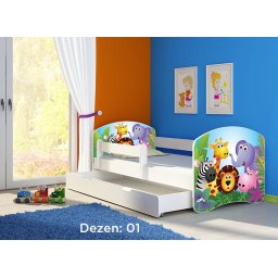 KREVET ZA DECU WHITE SA FIOKOM 140X70 ACMA 2