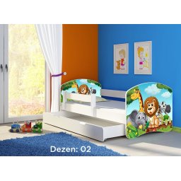 KREVET ZA DECU WHITE SA FIOKOM 160X80 ACMA 2 02