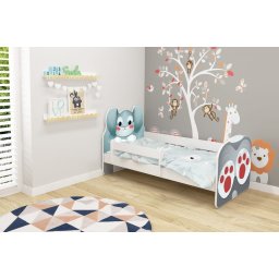 KREVET ZA DECU ANIMALS 140X70 CM WHITE ACMA VII 01
