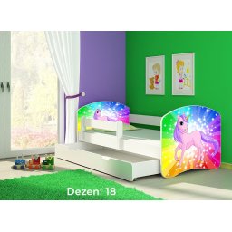 KREVET ZA DECU WHITE SA FIOKOM 140X70 ACMA 2 18