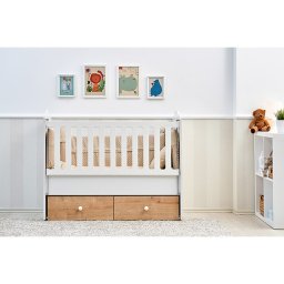 „EVA“ BEBI KREVETAC SA 2 FIOKE BEŽ-BELI