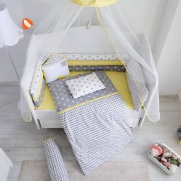 POSTELJINA ZA KREVETAC MY HOME 3 NIVOA 120X60 GREY-YELLOW