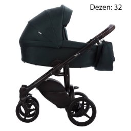 Bebetto Luca 2018 kolica za bebe set 3u1 crni ram 32