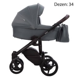 Bebetto Luca 2018 kolica za bebe set 3u1 crni ram 34