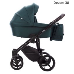Bebetto Luca 2018 kolica za bebe set 3u1 crni ram 38