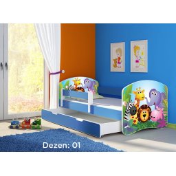 Krevet za decu Blue sa fiokom 140x70 acma 2 01