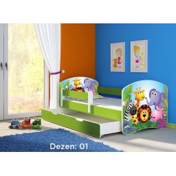 Krevet za decu Green sa fiokom 160x80 acma 2 01