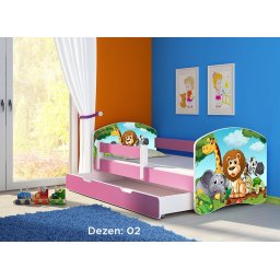 Krevet za decu Pink sa fiokom 140x70 acma 2 02