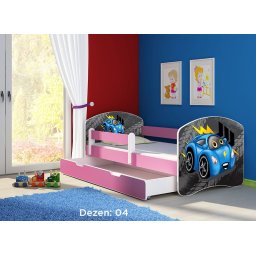 Krevet za decu Pink sa fiokom 140x70 acma 2 04
