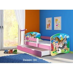 Krevet za decu Pink sa fiokom 140x70 acma 2 34