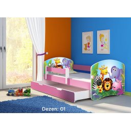 Krevet za decu Pink sa fiokom 160x80 acma 2 01