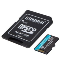 Kingston canvasgo!plus microsd kartica 64gb +adapt er 740617347890 ( sdcg4/64gb )