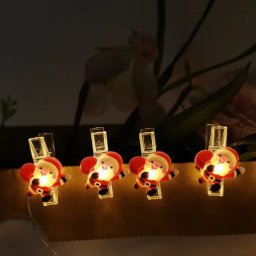 LED svetleći niz štipaljke "deda mraz" 0.9m