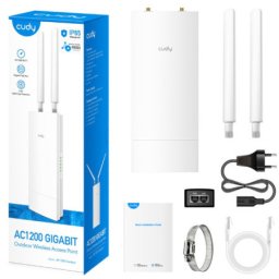 Cudy AP1300 Outdoor AC1200 Gigabit Wireless Access Point, MU-MIMO/OFDMA, Mesh, IP65