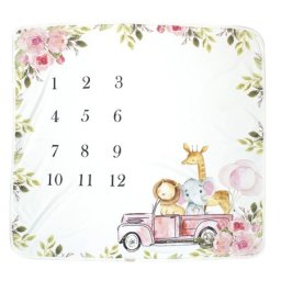 Podloga za slikanje bebe fun safari- mleko bela ( BD1402 )